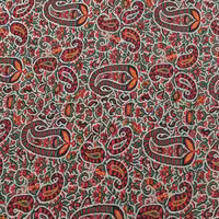 پارچه ترمه متری ابریشم سالاری طرح قاجار با رنگ بندی