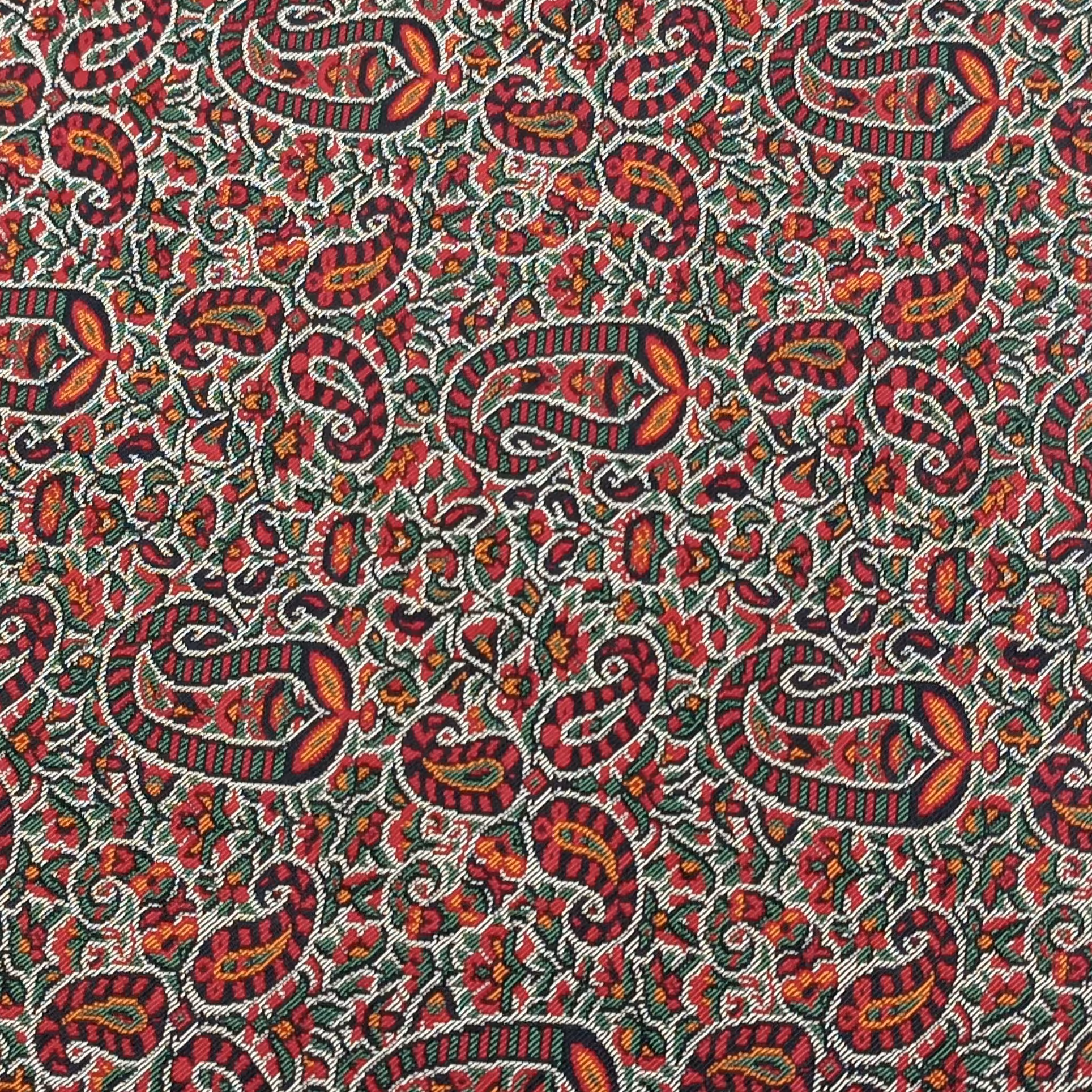 پارچه ترمه متری ابریشم سالاری طرح قاجار با رنگ بندی