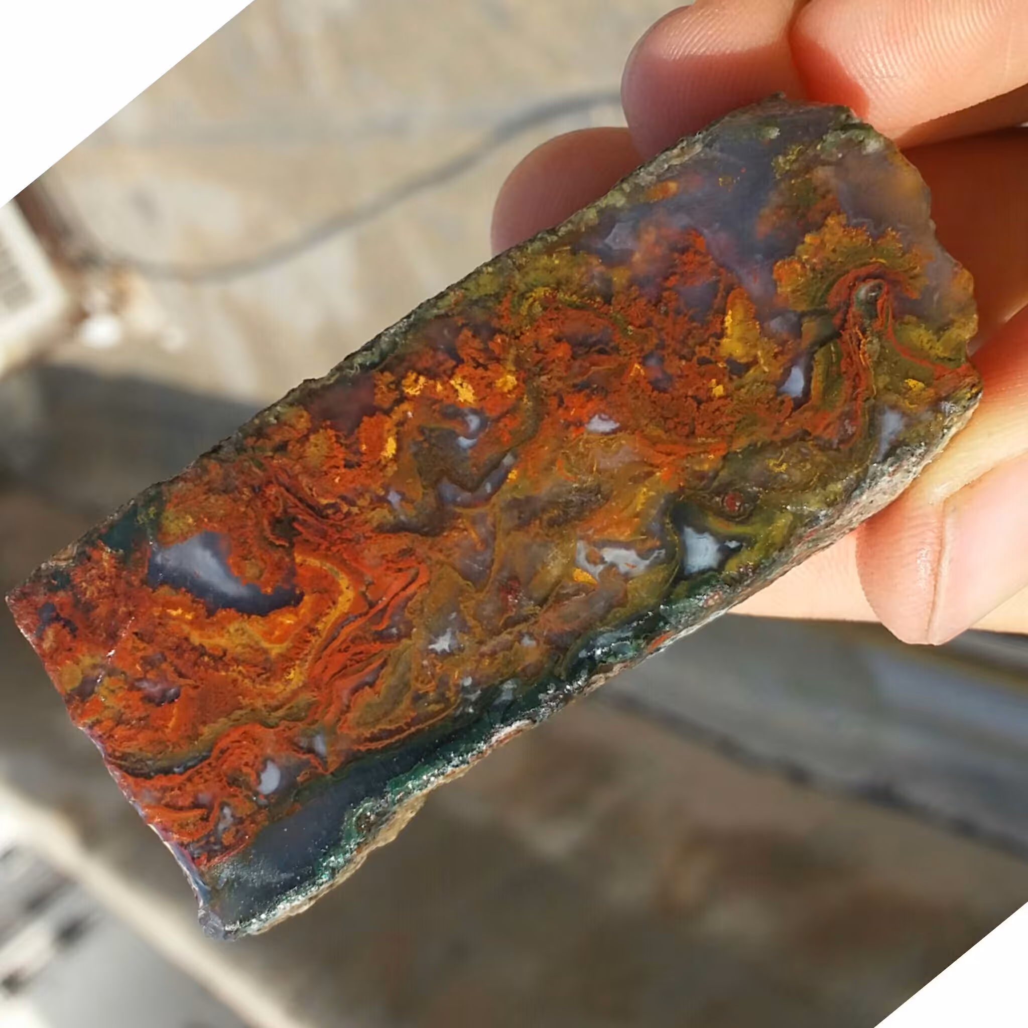 اسلایس سنگ راف عقیق منظره 7رنگ بسیار دیدنی شاهکار خلقت کاملا طبیعی
با قابلیت ساخت چند نگین بینظیر و محشر
 کد 8693