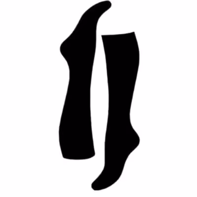 جوراب مشکی بهبود سه ربع کفدار 40