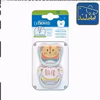 پستانک ارتودنسی 0-6 ماه دکتر براون طرح شیر Dr Browns