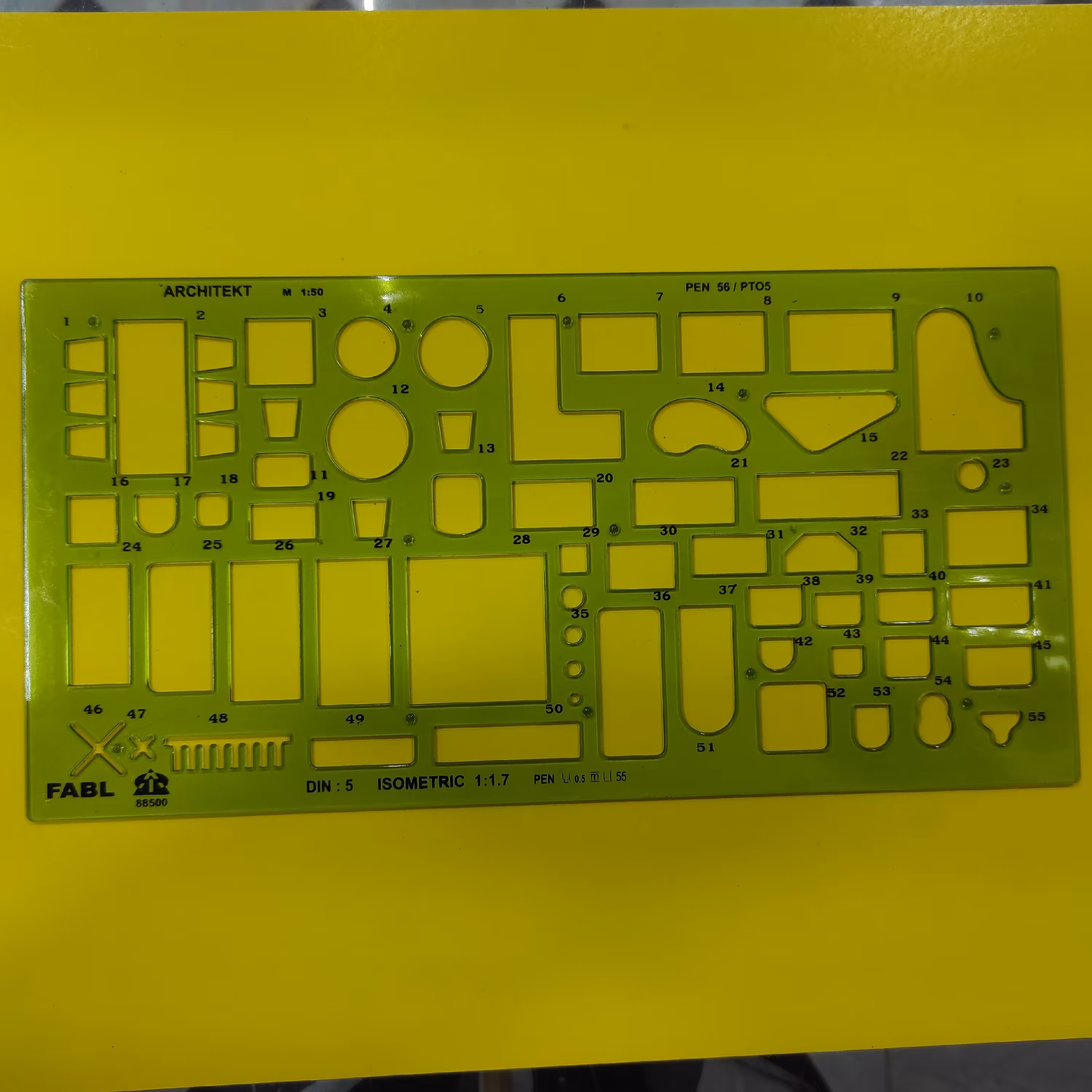 شابلون مبلمان مقیاس 1.50 برند فابل 