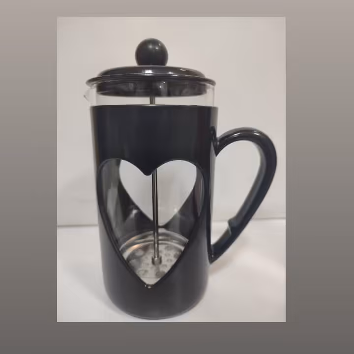 فرنج پرس دمنوش 600 میل خارجی شیشه پیرکس شعله مستقیم  بسیار با کیفیت