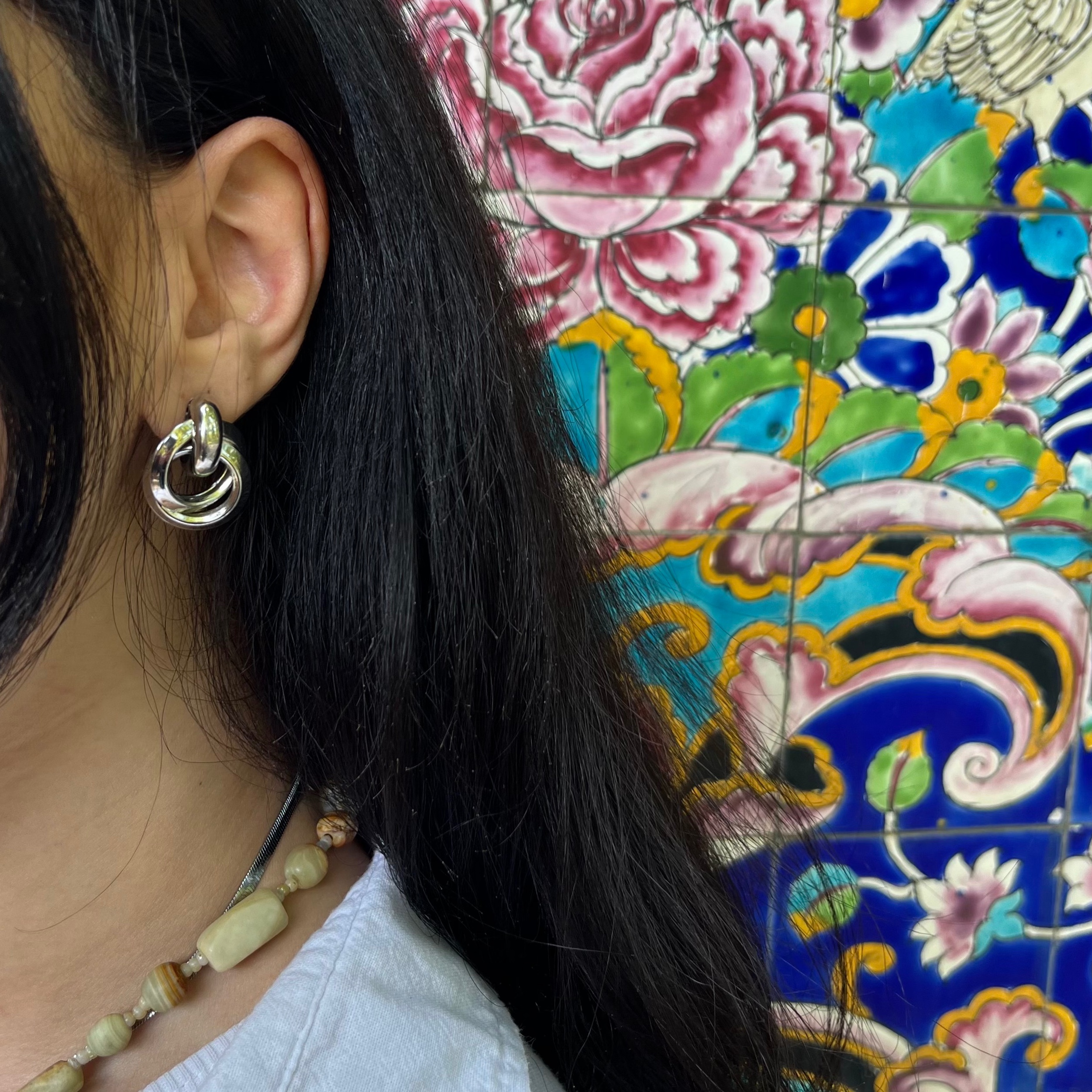 گوشواره زارا استیل رنگ ثابت ضد حساسیت