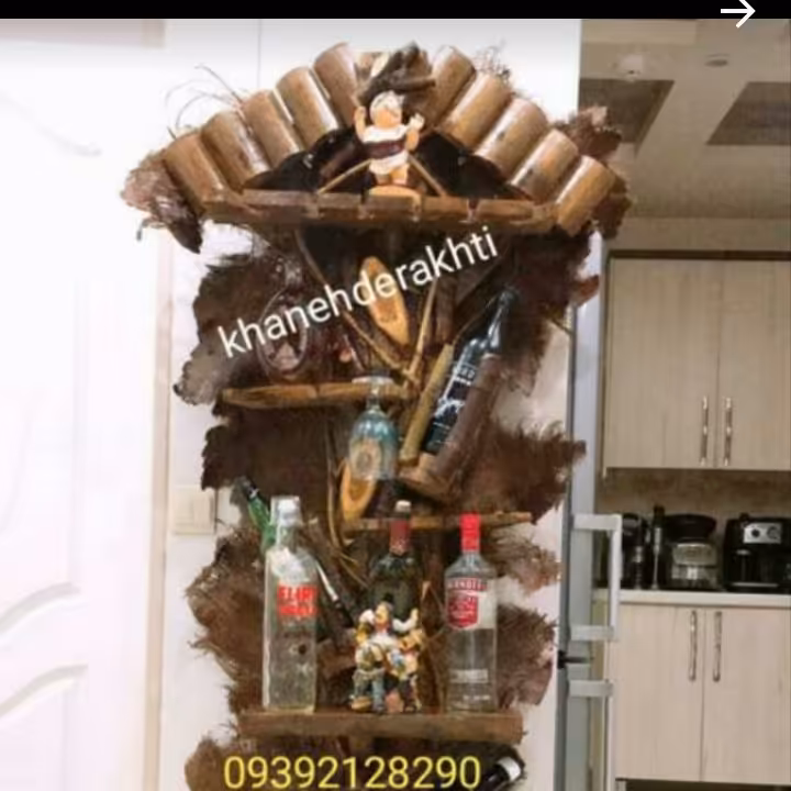 تابلوبار دیواری و ایستاده میز بارجنگلی  میزبار  جدید روستیک 