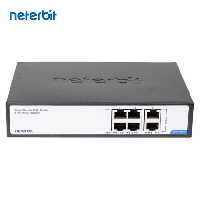 سوئیچ 6 پورت گیگابیت POE 65W نتربیت Neterbit مدل NGS-F1006P-C