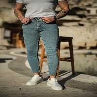 شلوار جین آبی مردانه اسکینی صاف OUTFİT MAN