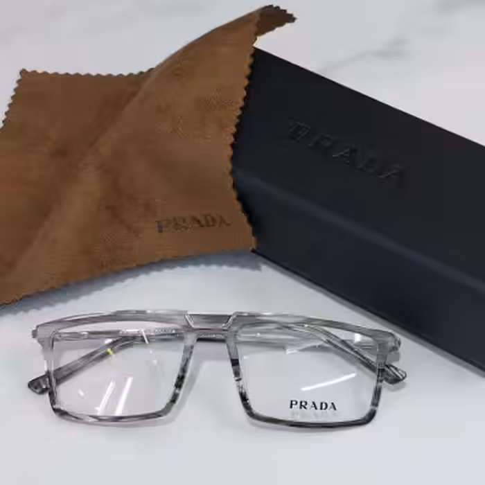 عینک فریم طبی برند پرادا مردانه عینک طبی طرح شیک و خاص