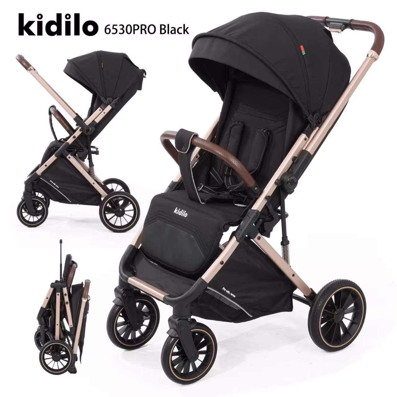 کالسکه مسافرتی دسته دو طرفه کیدیلو kidilo مدل پرو  PRO6530