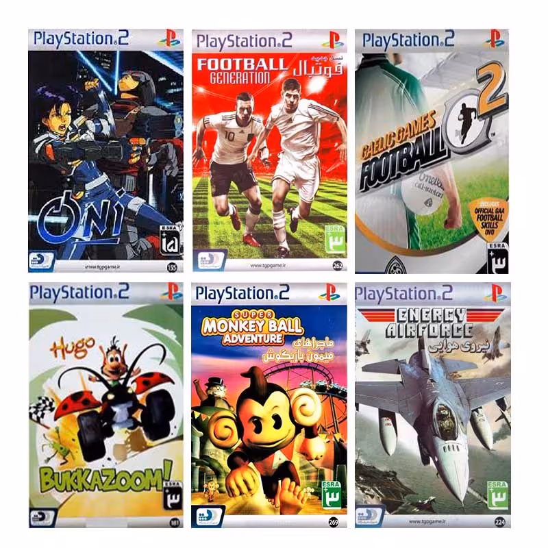 پک شماره یک 6 عددی  بازی پلی استیشن 2 (PS2) به قیمت عمده