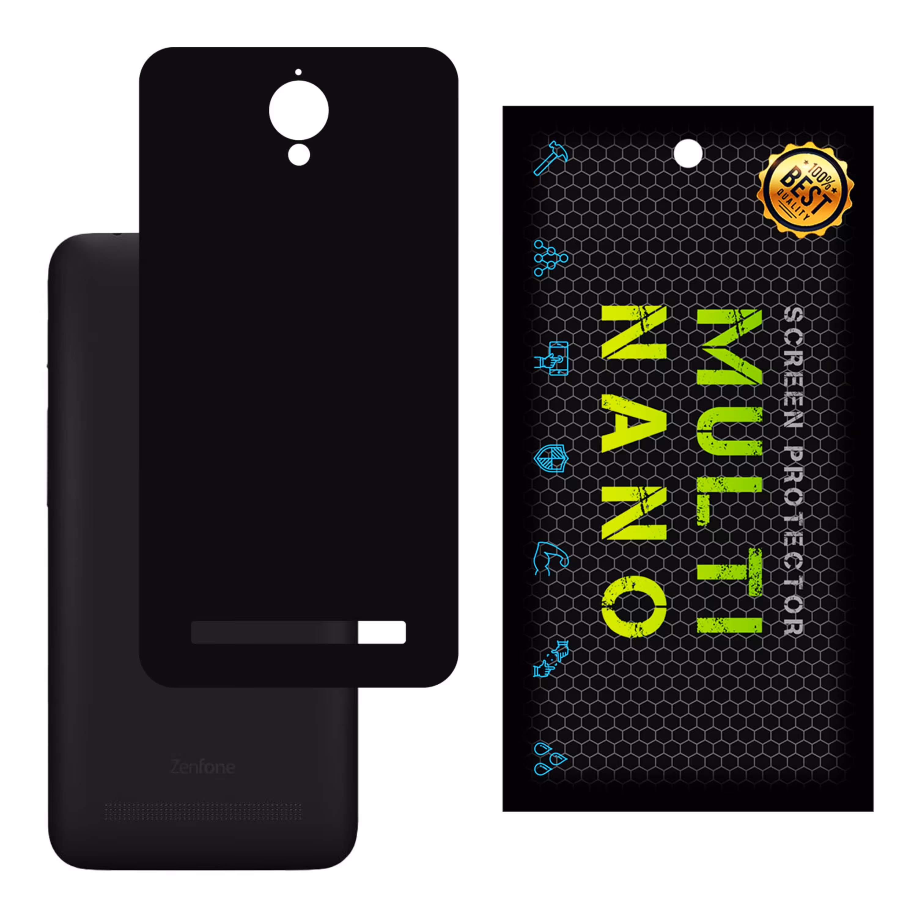 برچسب پوششی MultiNano مدل X-F1M-Black برای پشت موبایل ایسوسZenfone 6 2014 