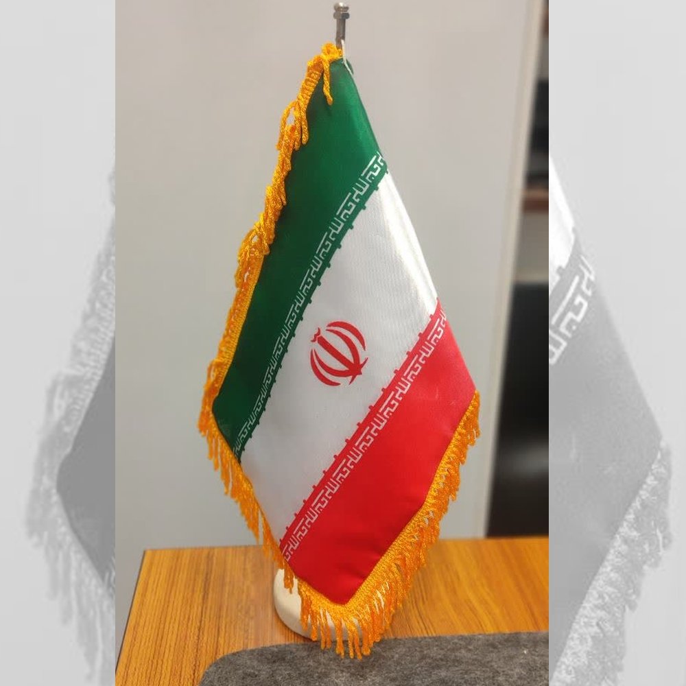 پرچم رومیزی ایران پایه سنگی دو رو