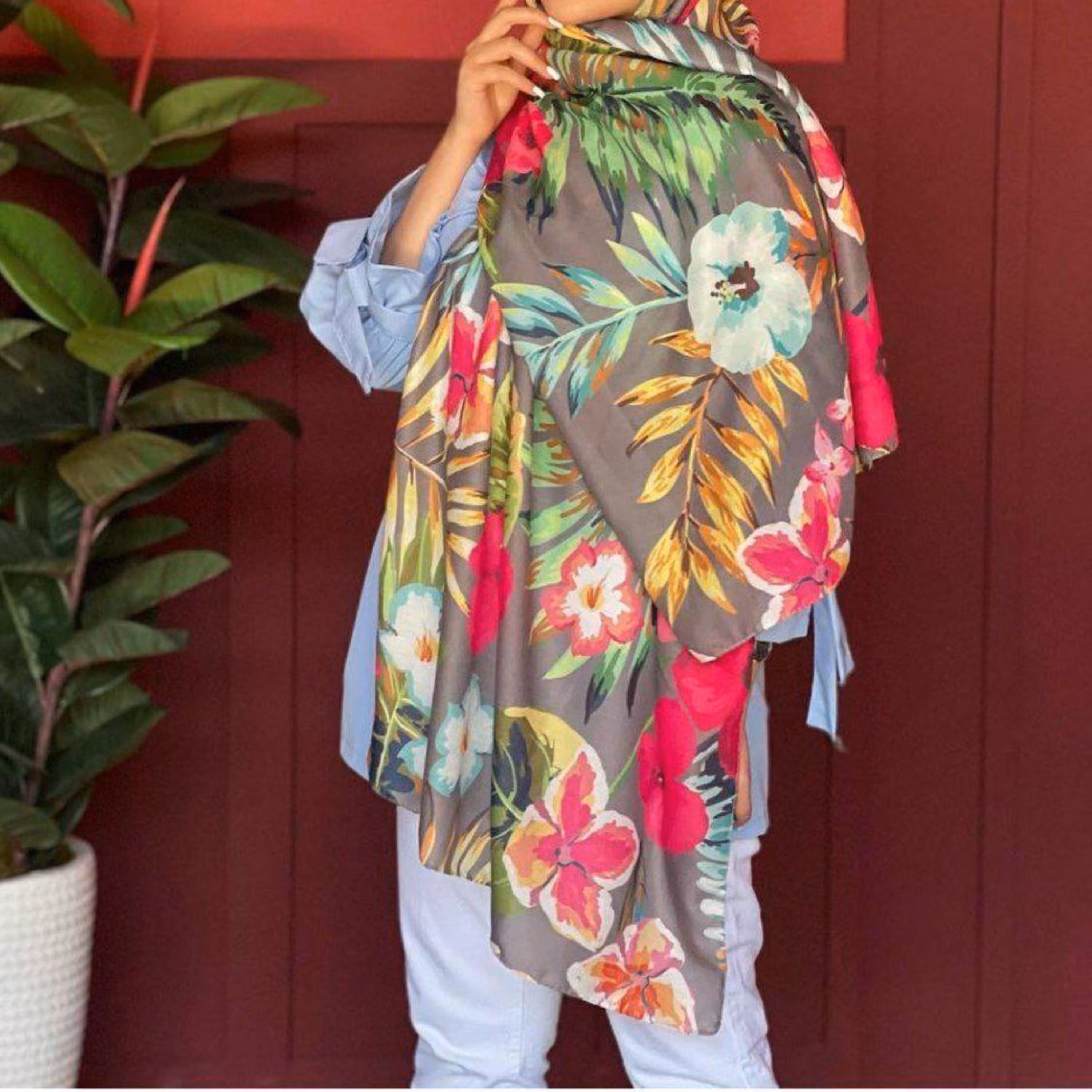 شال نخی طرحدار