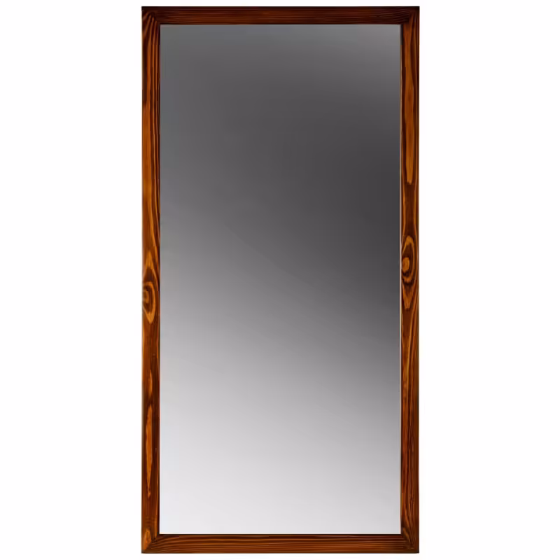 قاب آیینه چوبی (40cmx90cm) مدل 3سانتی تخت رنگ گردویی