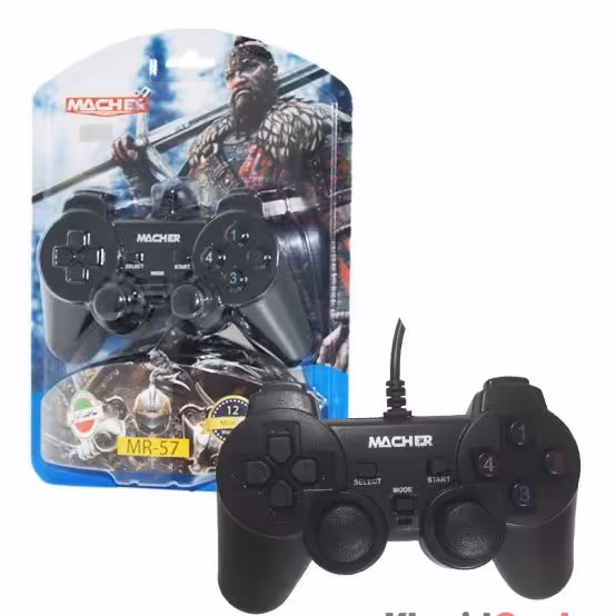 دسته بازی شوکدار مشکی کامپیوتر مچر