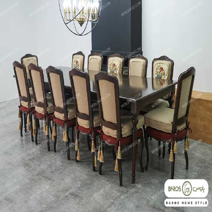 میز ناهارخوری کلاسیک و چوبی لورنزو جدید