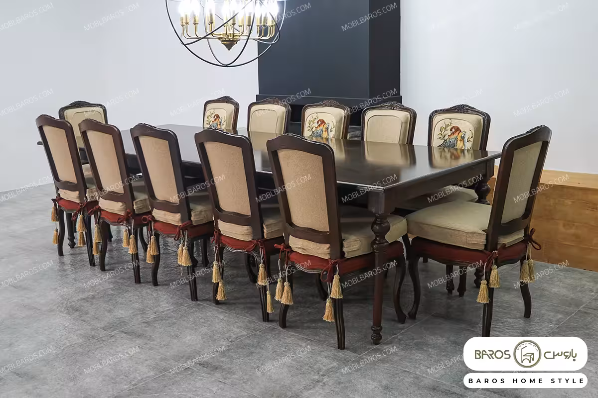 میز ناهارخوری کلاسیک و چوبی لورنزو جدید