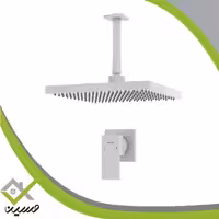 ملزومات دوش تیپ 1 لاکچری کلار مدل فلت سفید(هزینه ارسال پس کرایه است)