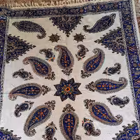 سفره قلمکار سنتی 6نفره آبی