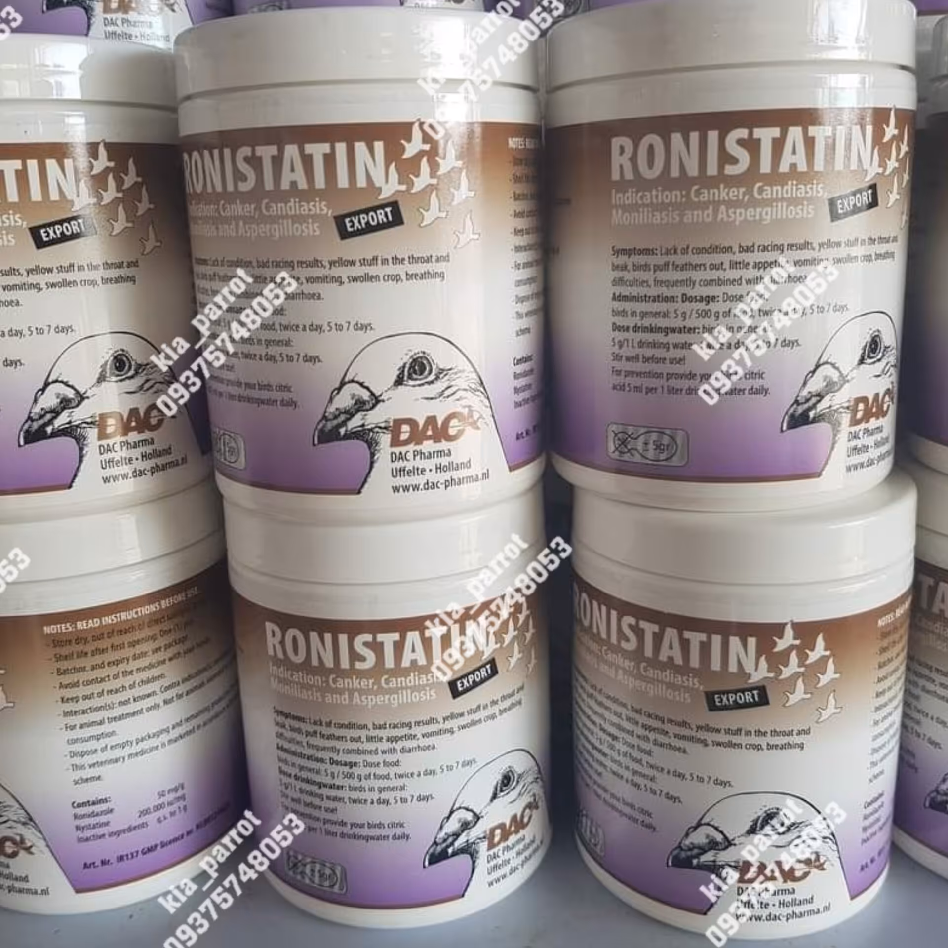 ضد قارچ پرندگان رونیستاتین RONISTATIN داک هلند- 10 گرمی