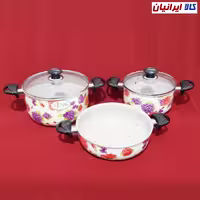 سرویس قابلمه 5 پارچه گلدار گرانیتی جنوب کد 4