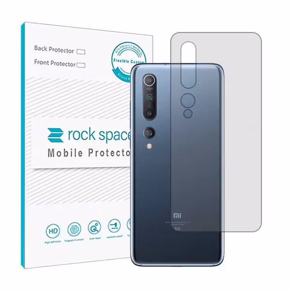 گلس محافظ پشت گوشی شیائومی Mi 10 5G مدل نانو هیدروژل شفاف برند راک اسپیس کد17255S