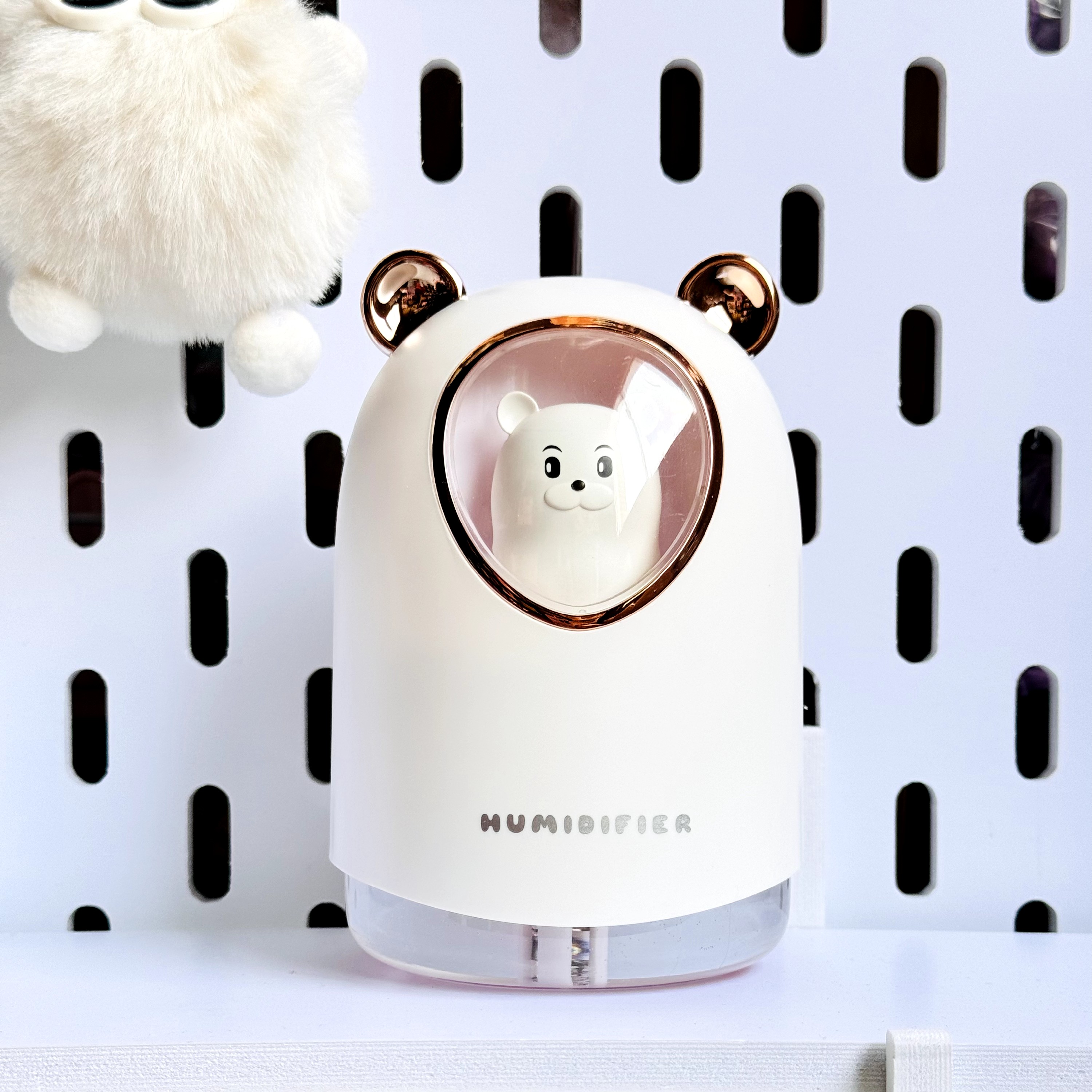 دستگاه بخور سرد خرسی رومیزی فانتزی عروسکی چراغدار نور ال ای دی تهویه هوا آبرسان محیط و شادابی پوست و نشاط بدن