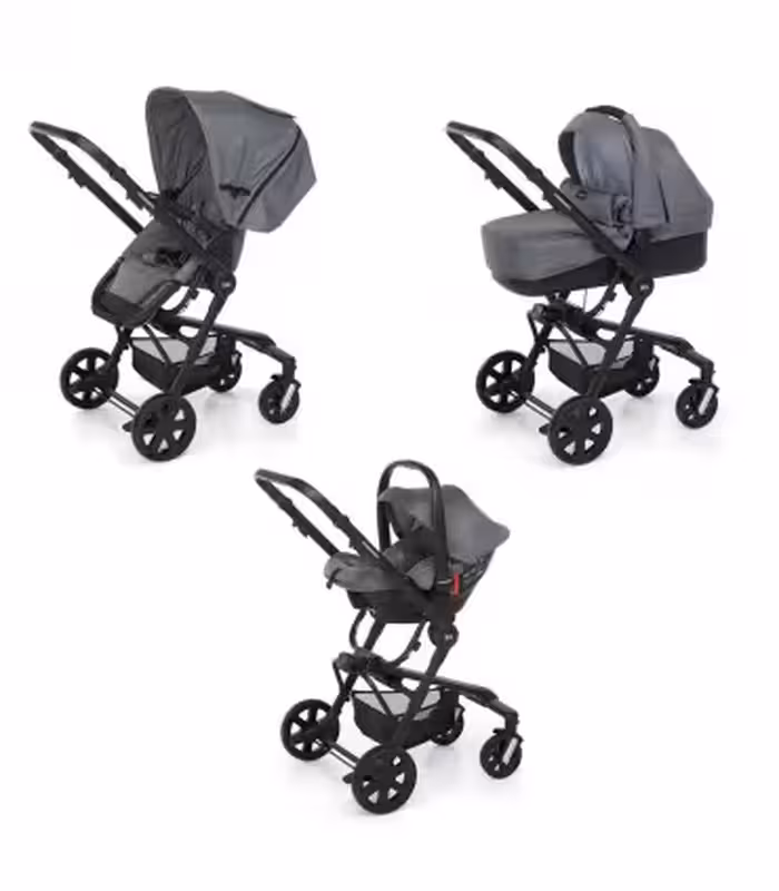 ست کالسکه و کریر و کریکات فوپاپدرتی مدل یو پی 3 رنگ تیتانیو