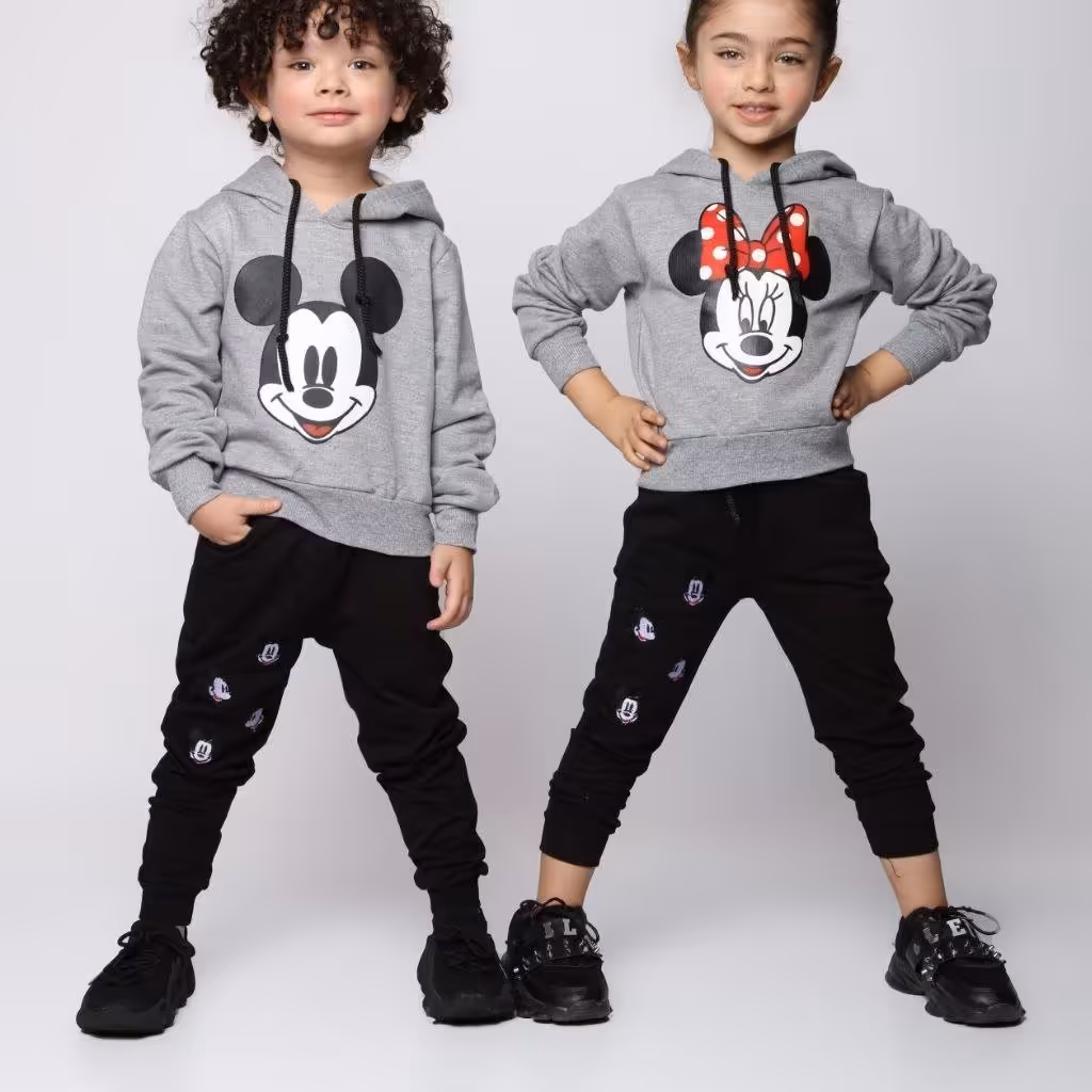 هودی  و شلوار  توپنبه   پسرانه و دخترانه میکی و مینی  اعلا