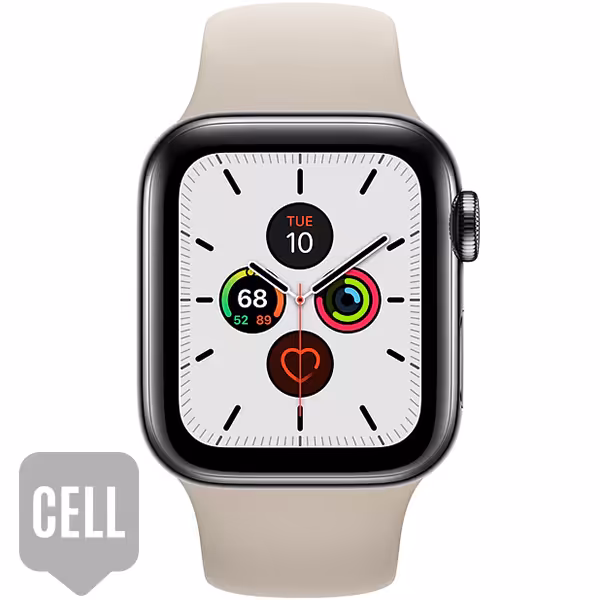 سری 5 استیل سلولار مردانه Space Black Stainless Steel Case with Stone Sport Band - Hiapple.ir