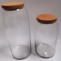 بانکه شیشه ای درب چوب با ارتفاع 20 و 15برند ایرانی