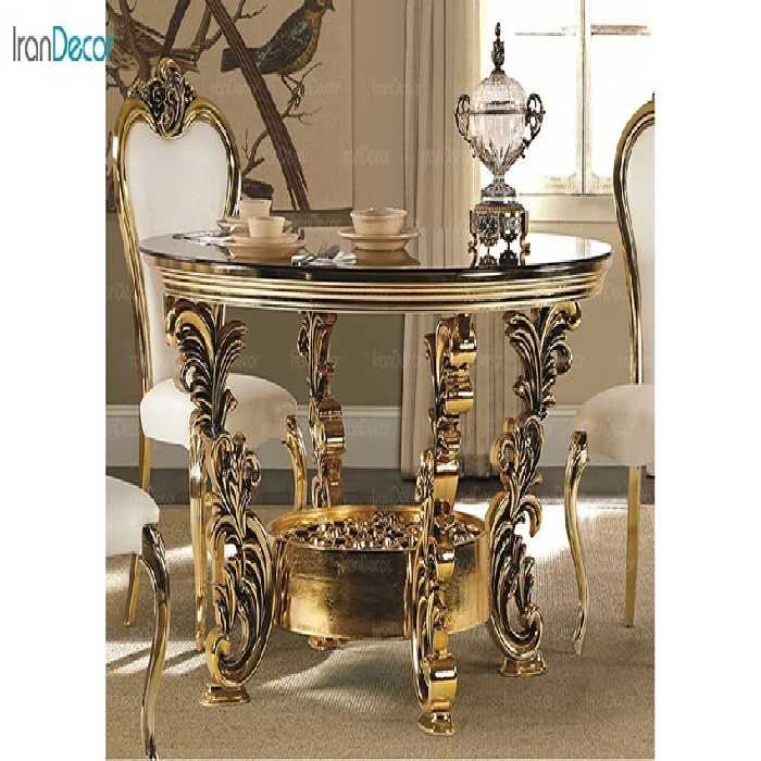 میز ناهار خوری گرد سلطنتی ماهان مدل استار