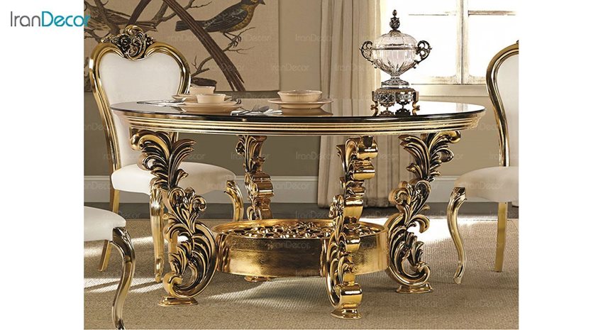 میز ناهار خوری گرد سلطنتی ماهان مدل استار