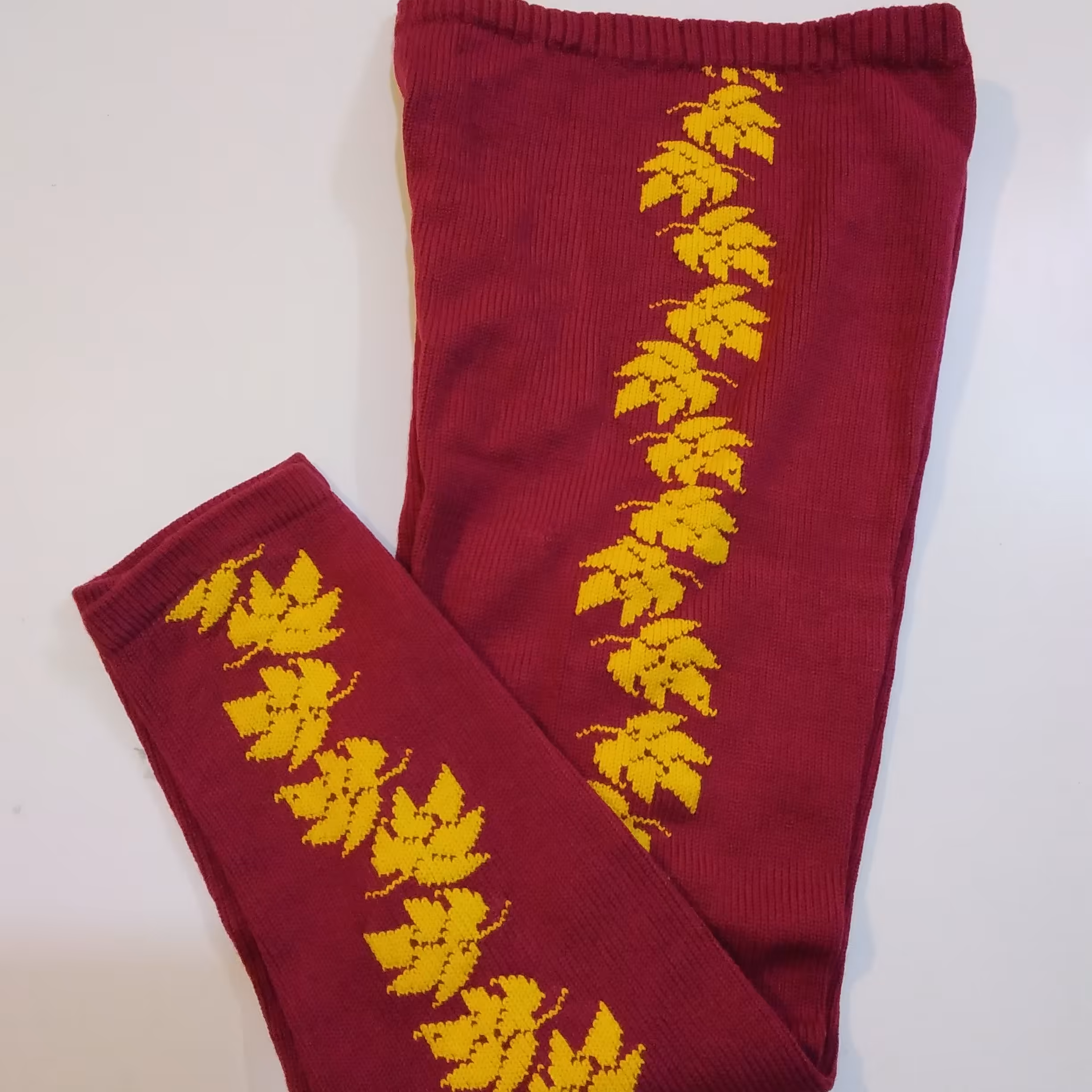 شلوار راسته بافتنی طرحدار  