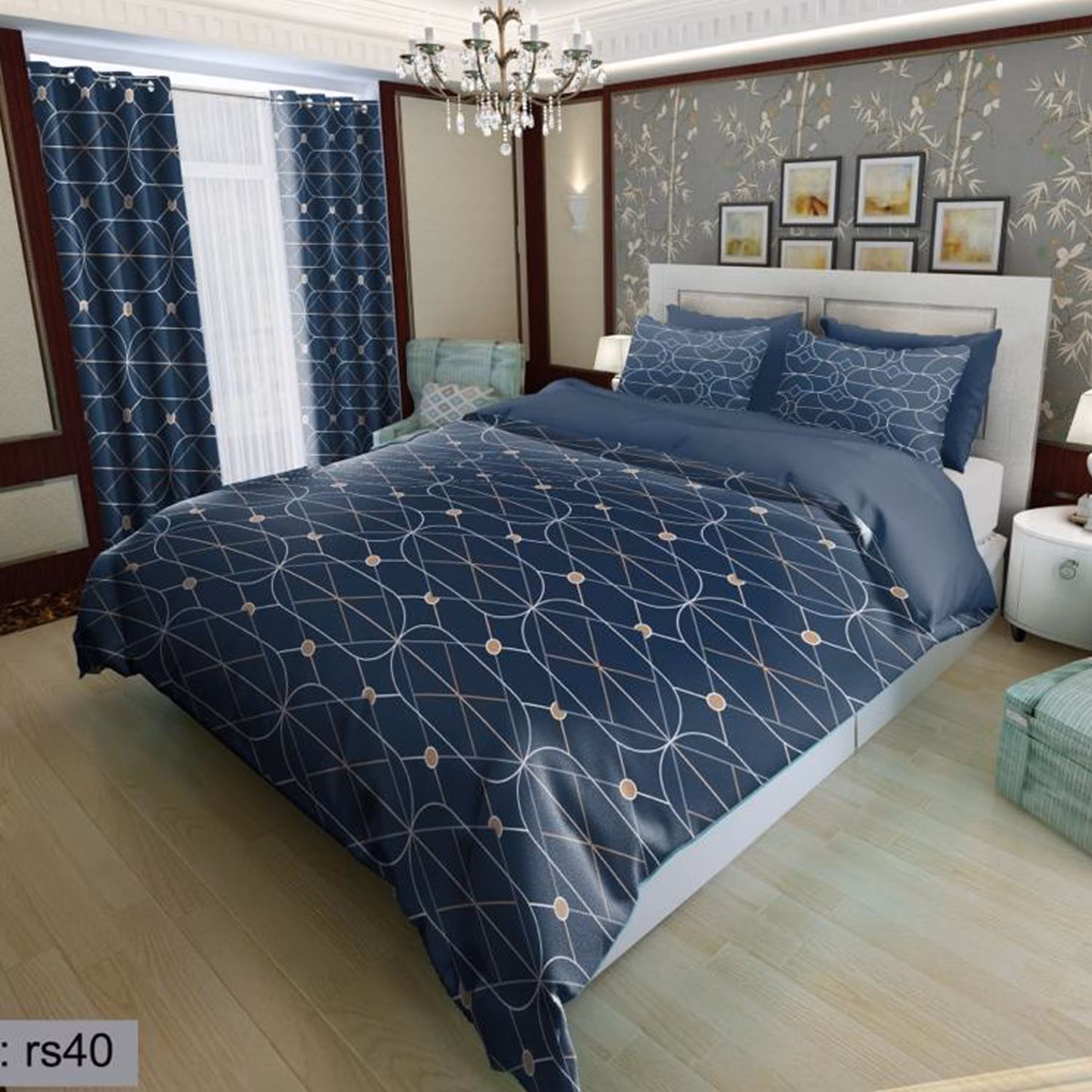 سرویس روتختی 1 نفره تنسل چاپی برندترک لند (Turk Land)  کد rs 40