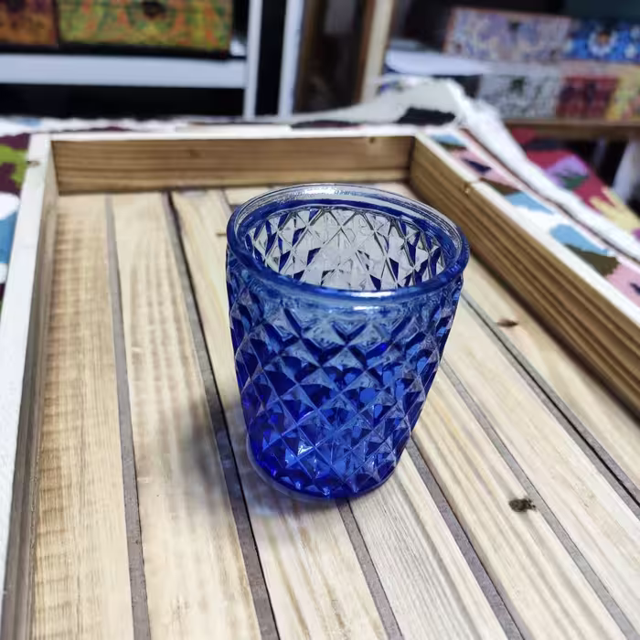 لیوان شیشه ای رنگی (رنگ ثابت)
