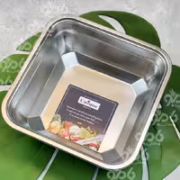 لگن استیل مربع یونیک در 4سایز