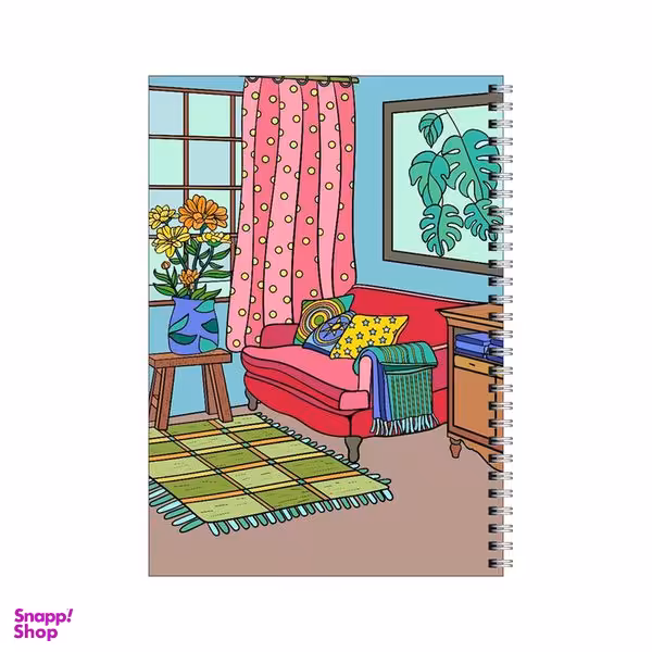 دفتر مشق 50 برگ بامبیلیپ طرح اتاق نشیمین دنج کد 1960533