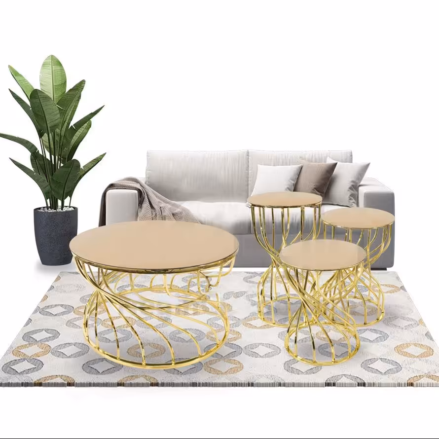 میز استیل مدل ساعت شنی