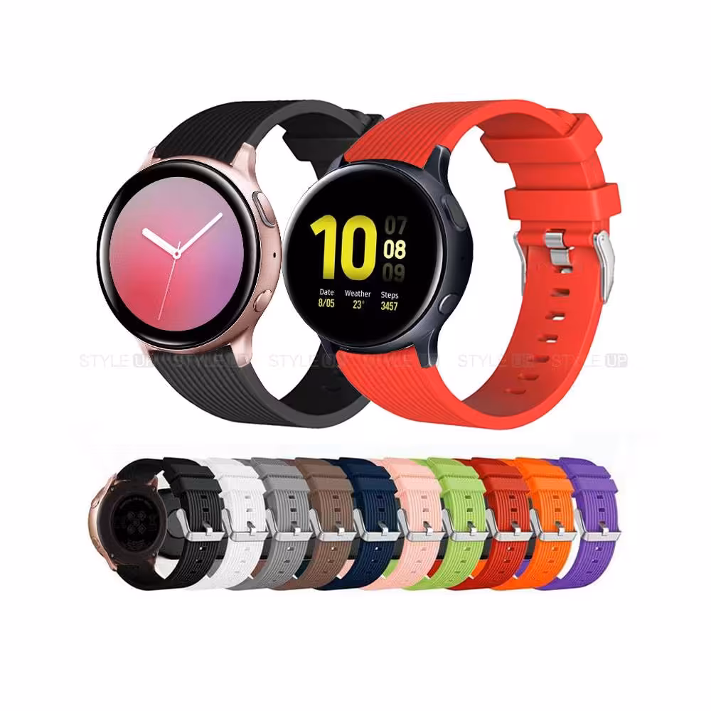 بند ساعت سامسونگ Galaxy Watch Active 2 سیلیکونی طرح گلکسی