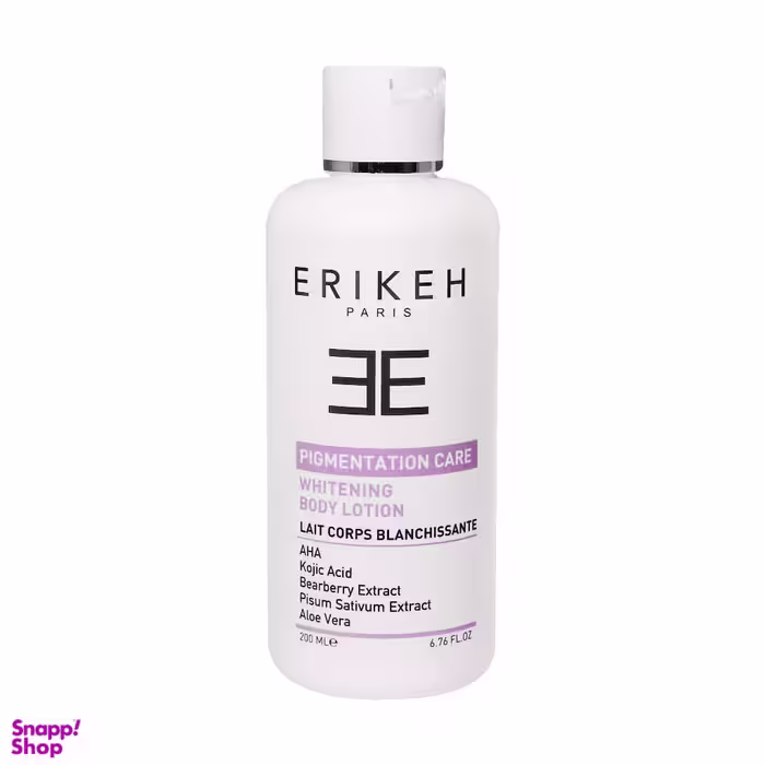 لوسیون روشن کننده بدن اریکه (Erikeh) حجم 200 میلی لیتر