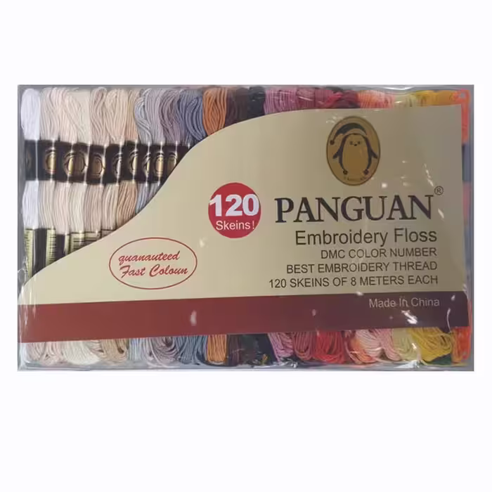 نخ گلدوزی پنگوئن کد 120KL مجموعه 120 عددی در 120 رنگ بدون تکرار (کیفیت عالی)