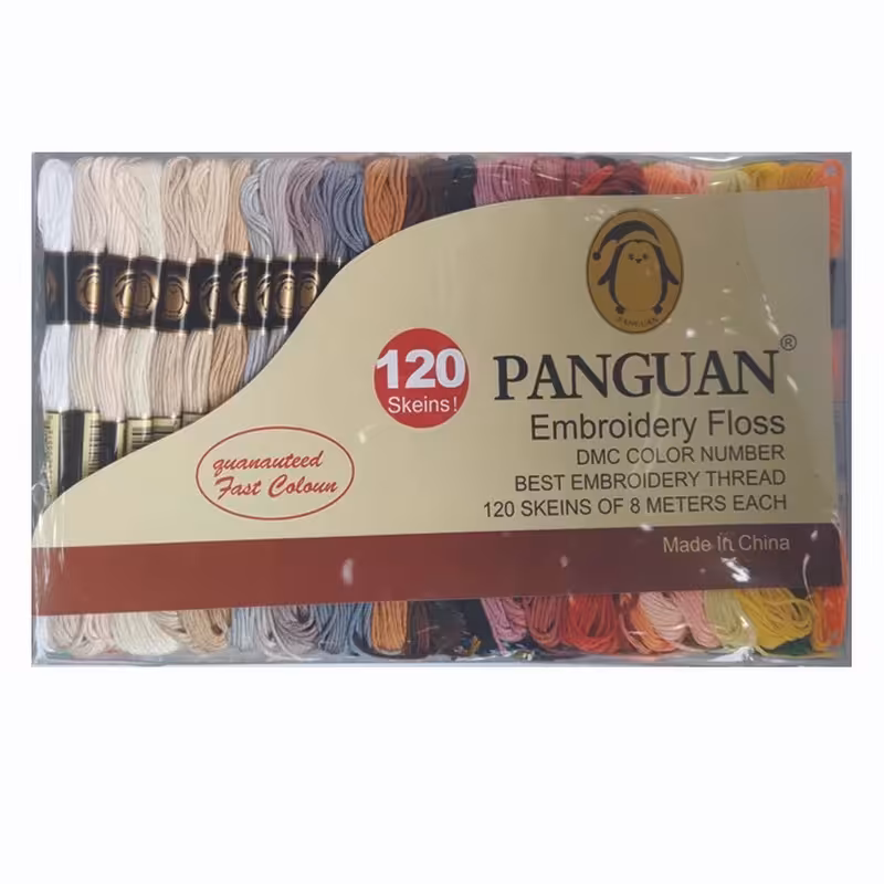 نخ گلدوزی پنگوئن کد 120KL مجموعه 120 عددی در 120 رنگ بدون تکرار (کیفیت عالی)