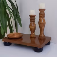 ست رایزر و شمعدان چوبی 