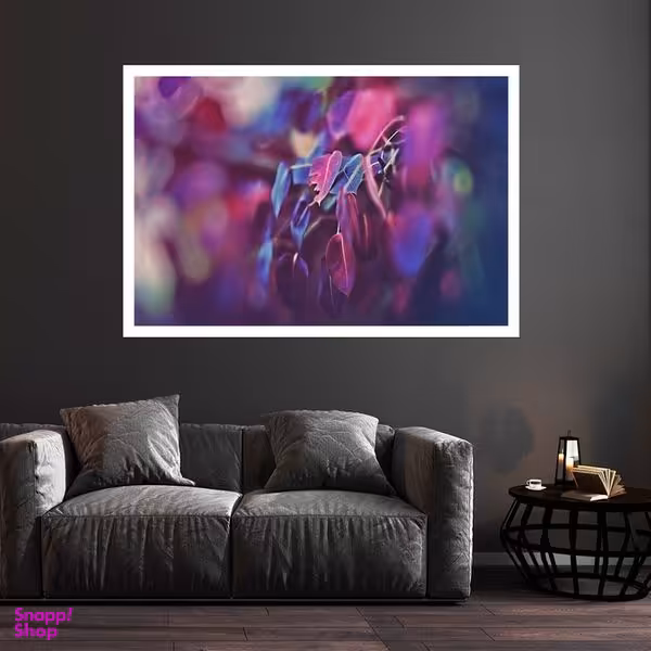 تابلو بکلیت طرح طبیعت و برگ رنگی مدل قاب شاسی W-s8623