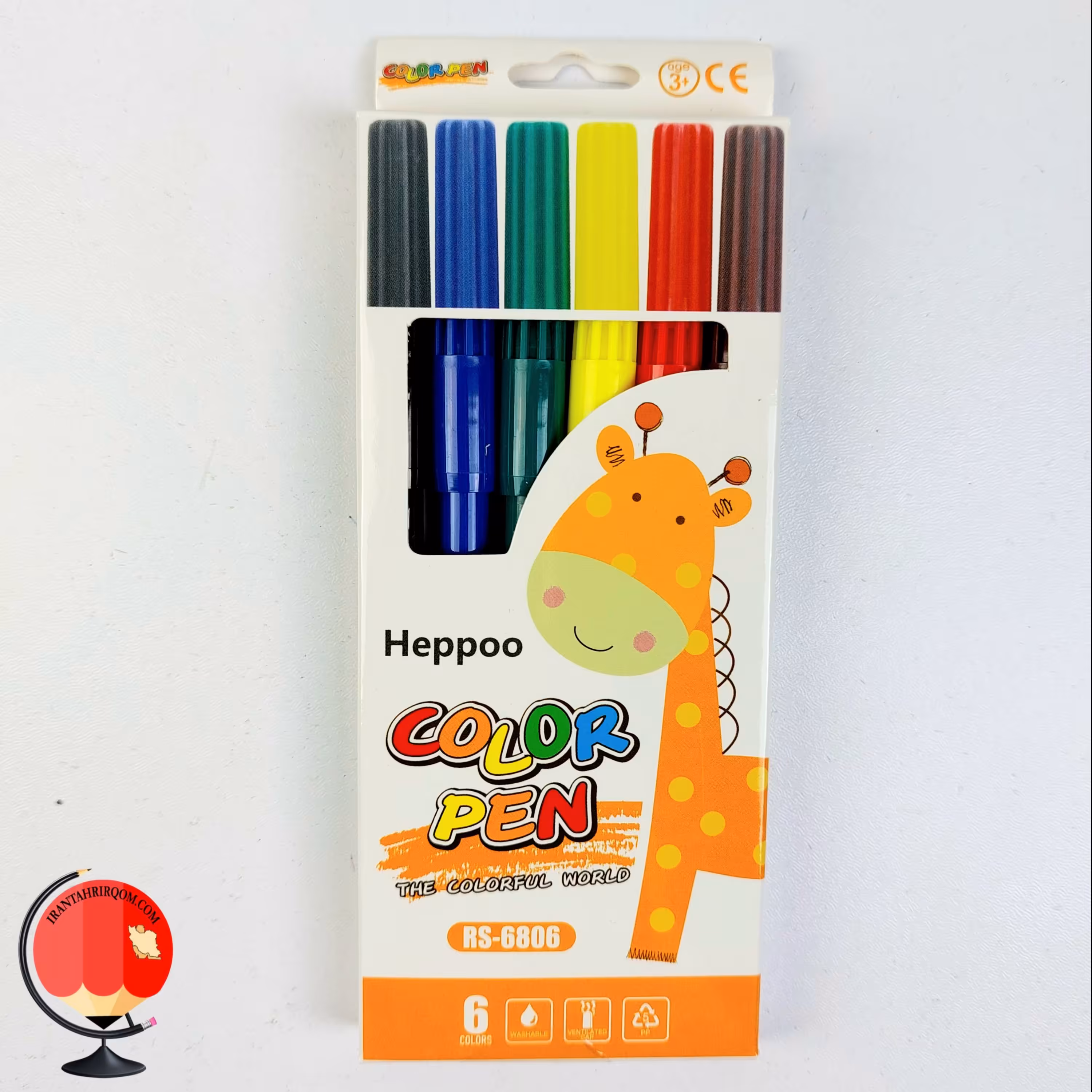 ماژیک 6 رنگ هیپو طرح  زرافه کد 2857