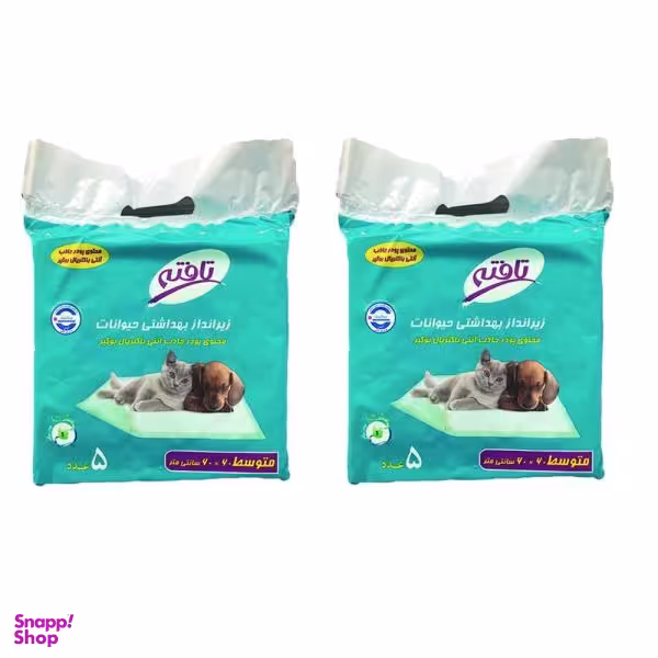 زیر انداز بهداشتی حیوانات خانگی تافته مدل 6060 مجموعه 2 عددی