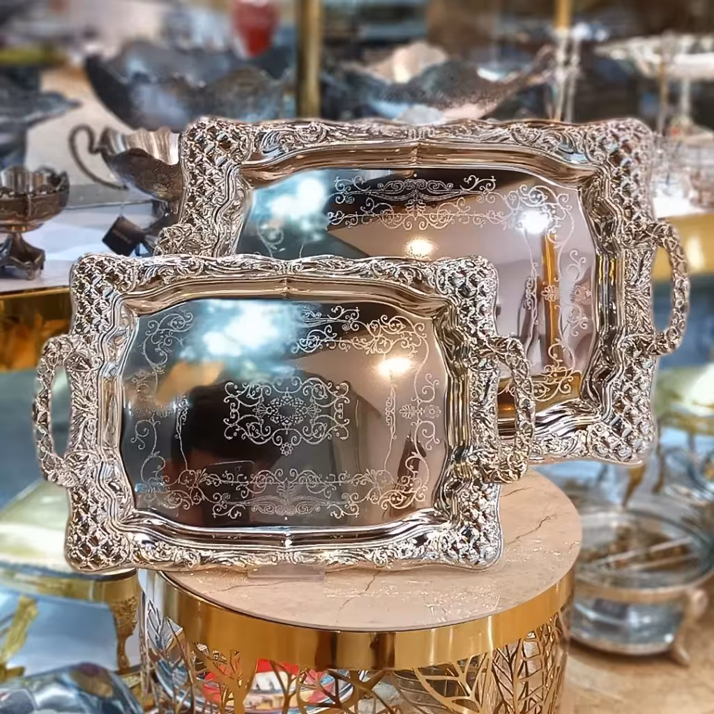 سینی استیل 2تیکه خارجی