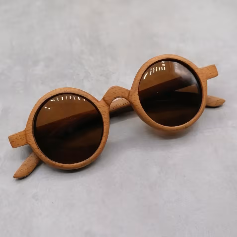 عینک دودی دستساز چوبی