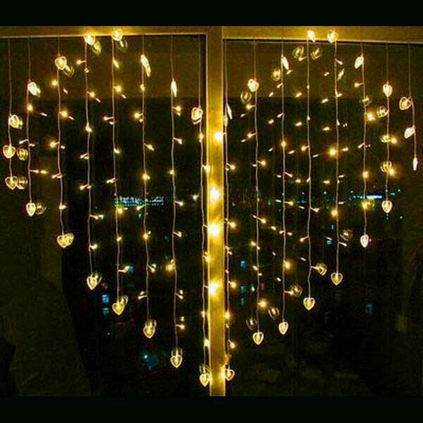 ریسه پرده ای طرح قلب